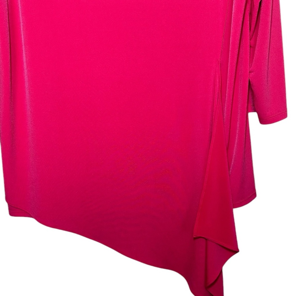 Chico’s Women’s Sz 3(XL) The Ultimate Tee 3/4 Sleeve Asymmetrical Hem - Picture 2 of 7